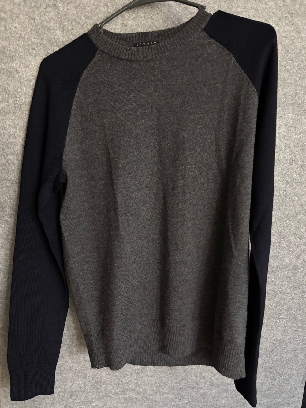 Theory Two-Tone Crewneck Sweater